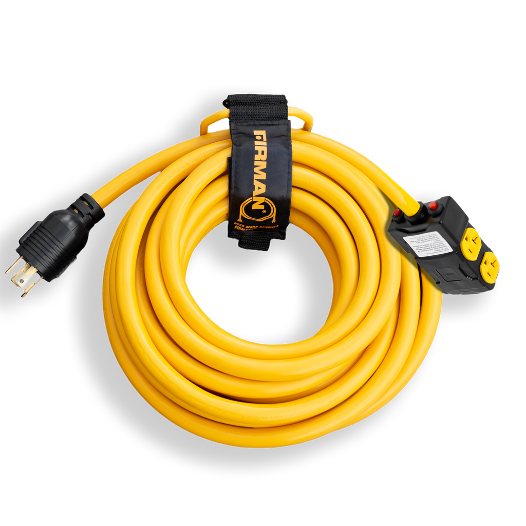 Alargador de cable de alimentación de 25' L14-30P a L14-30R con soporte de  almacenamiento – FIRMAN Power Equipment