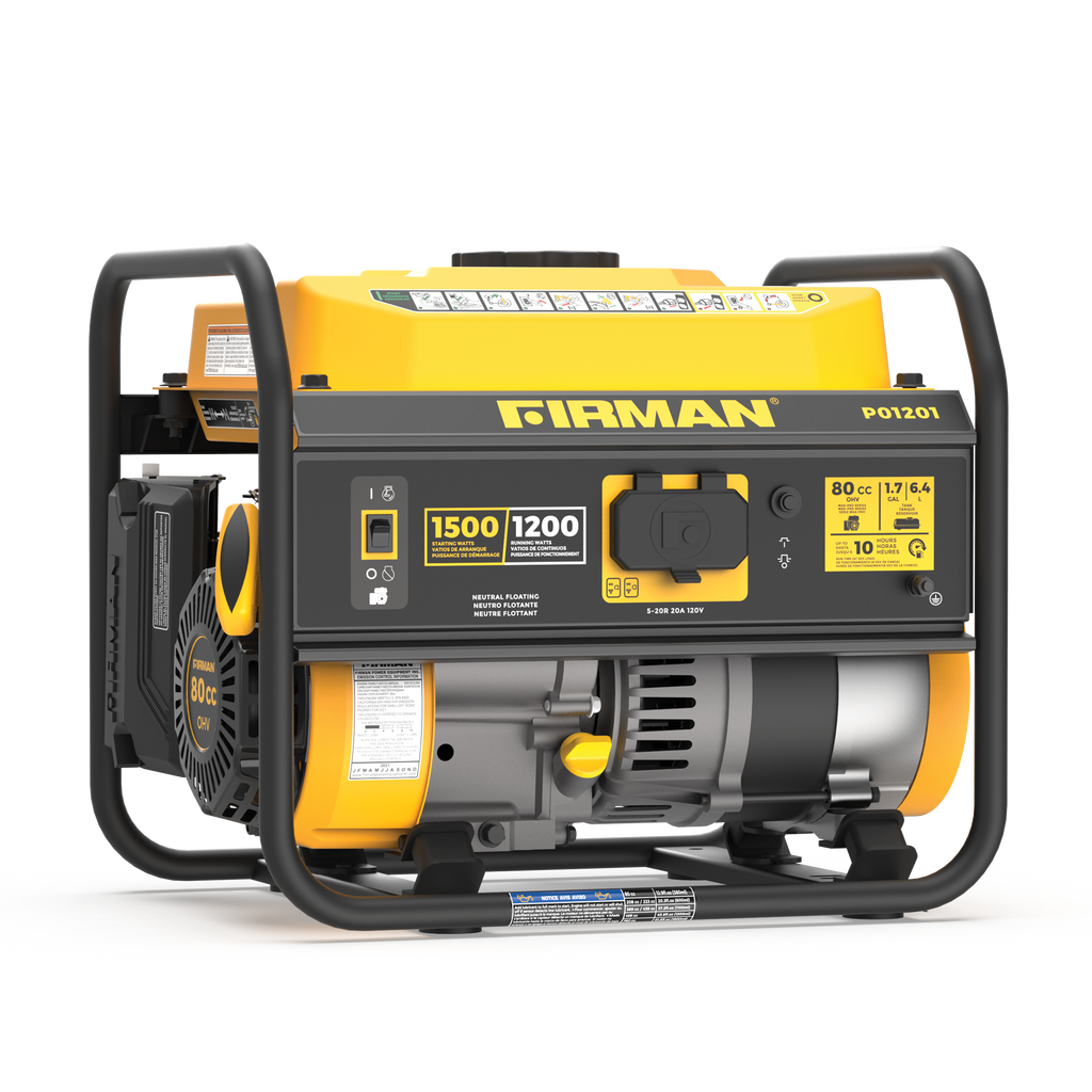 Gas Portable Generator 1500W Recoil Start – FIRMAN Equipment