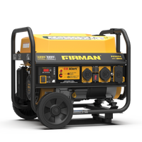 Portable FIRMAN Power Equipment P03634 generator featuring large wheels, control panel with various outlets, and CO Alert technology on a yellow body.