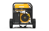 Portable FIRMAN Power Equipment gas generator on wheels against a white background, ideal for home back up power.