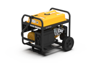 A yellow and black FIRMAN Power Equipment Gas Portable Generator 7125W Recoil Start 120/240V.