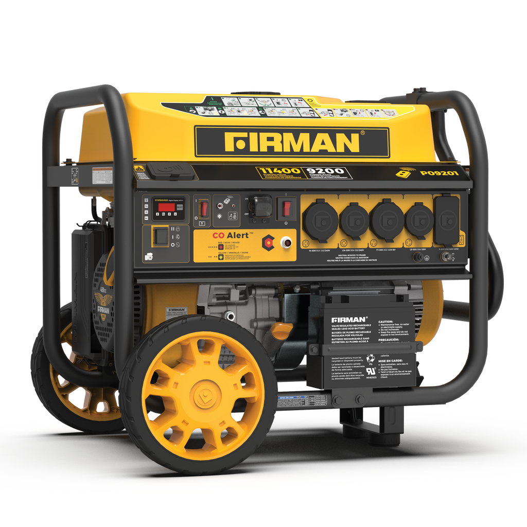 Gas Portable Generator 11400W Remote Start 120/240V with CO alert – FIRMAN  Power Equipment