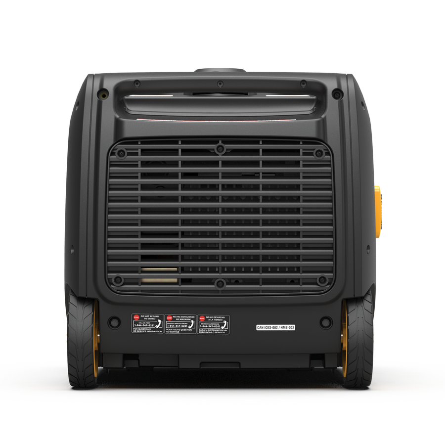 Portable black FIRMAN Power Equipment Inverter Portable Generator 3300W Electric Start on a white background, viewed from the front with visible control panel and vents.