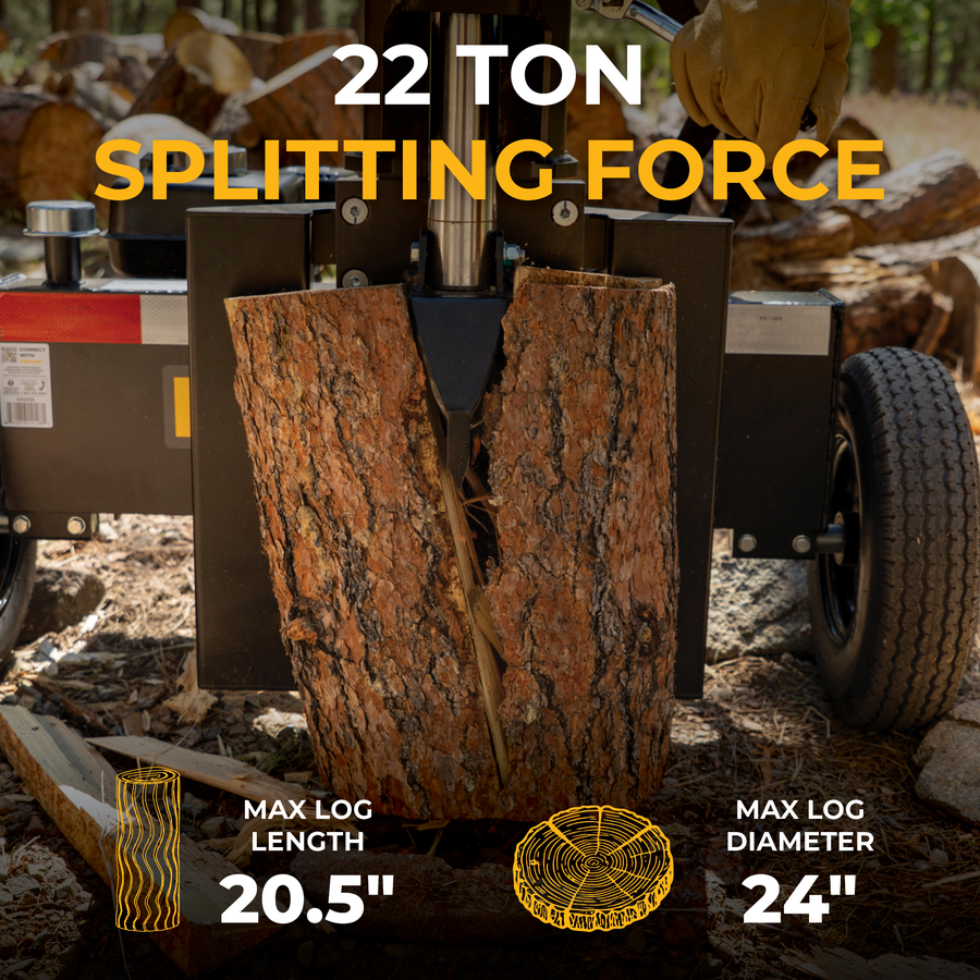 22-Ton Gas Powered Hydraulic Log Splitter