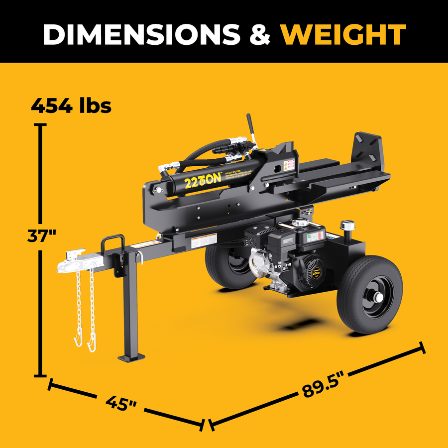 22-Ton Gas Powered Hydraulic Log Splitter