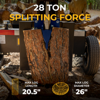 28-Ton Gas Powered Hydraulic Log Splitter