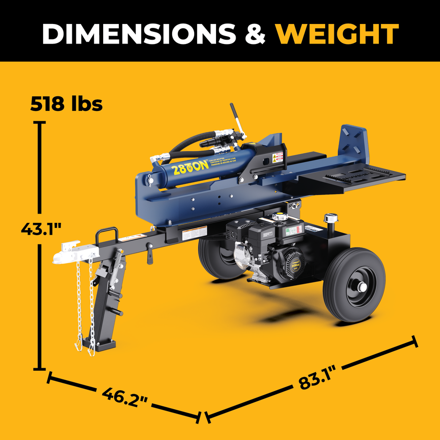 28-Ton Gas Powered Hydraulic Log Splitter