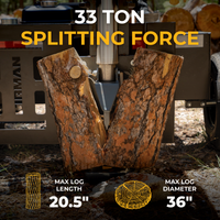 33-Ton Gas Powered Hydraulic Log Splitter