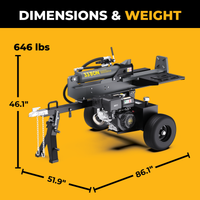 33-Ton Gas Powered Hydraulic Log Splitter