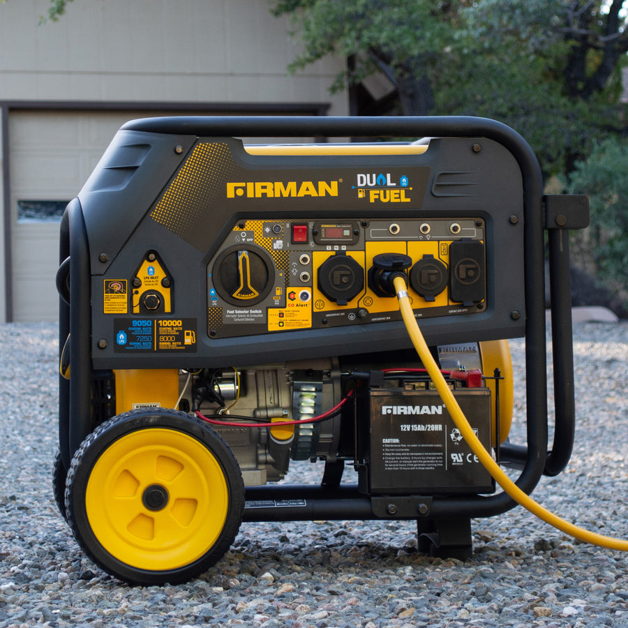 Furman Generators Dual Fuel Portable Generator 10000W Electric Start 120/240V with CO al ...