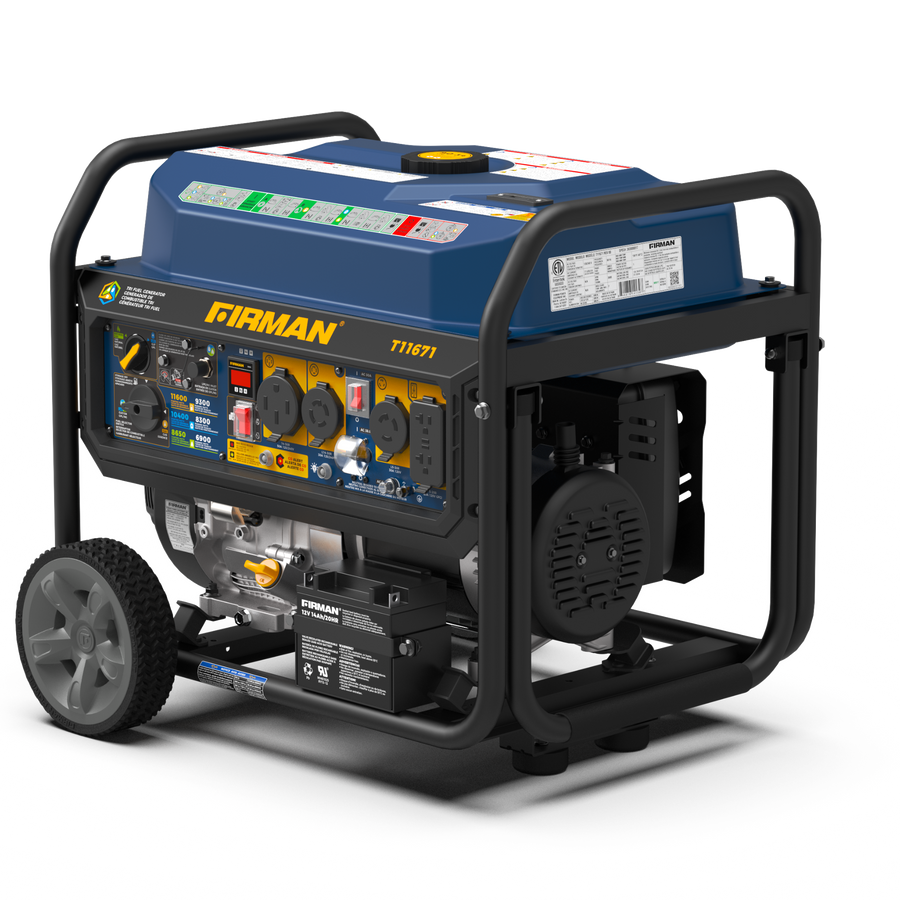 Tri-Fuel Portable Generator 11600/9300W Electric Start CO Alert