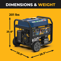 Tri-Fuel Portable Generator 11600/9300W Electric Start CO Alert
