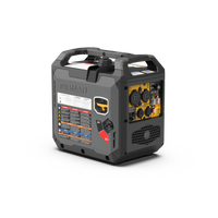 A FIRMAN Power Equipment Inverter Gas Portable Generator 2500W with recoil start and CO ALERT is shown on a plain white background. This portable generator provides reliable, RV-ready power for your needs.