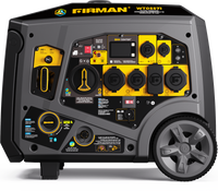 The FIRMAN Tri Fuel Inverter Portable Generator 6850W offers a user-friendly control panel, various outlets, and CO Alert technology for safety. Its portable design features wheels for easy transport and an eco-mode for efficient operation.