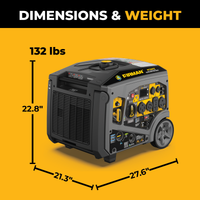Tri-Fuel Inverter Portable Generator 8500/6800 Watt Electric Start 120/240V Parallel Ready with CO Alert