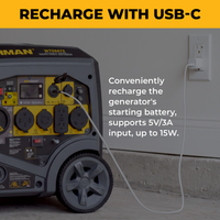 Tri-Fuel Inverter Portable Generator 8500/6800 Watt Electric Start 120/240V Parallel Ready with CO Alert
