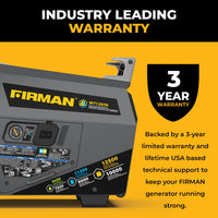 Tri Fuel Inverter Portable Generator 12500/10000W Electric Start 120/240V Parallel Ready CO Alert