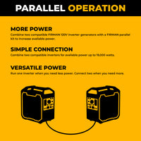 Tri Fuel Inverter Portable Generator 12500/10000W Electric Start 120/240V Parallel Ready CO Alert