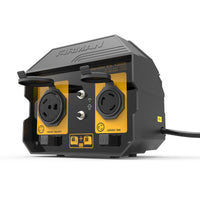 The FIRMAN Power Equipment 30A Portable Generator Parallel Kit is a portable power adapter equipped with two 120VAC 30A outlets and various input connections.