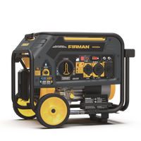 Portable mobile generator on wheels with black and yellow design, featuring various power output ports and control buttons.
Product Name: Dual Fuel 4550W Portable Generator Electric Start with CO Alert
Brand Name: FIRMAN Power Equipment