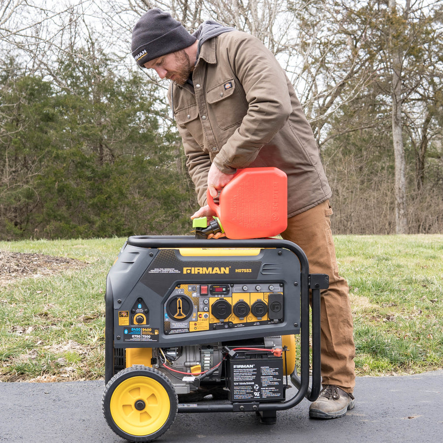 Dual Fuel Portable Generator 9400W Electric Start 120/240V with CO Ale ...