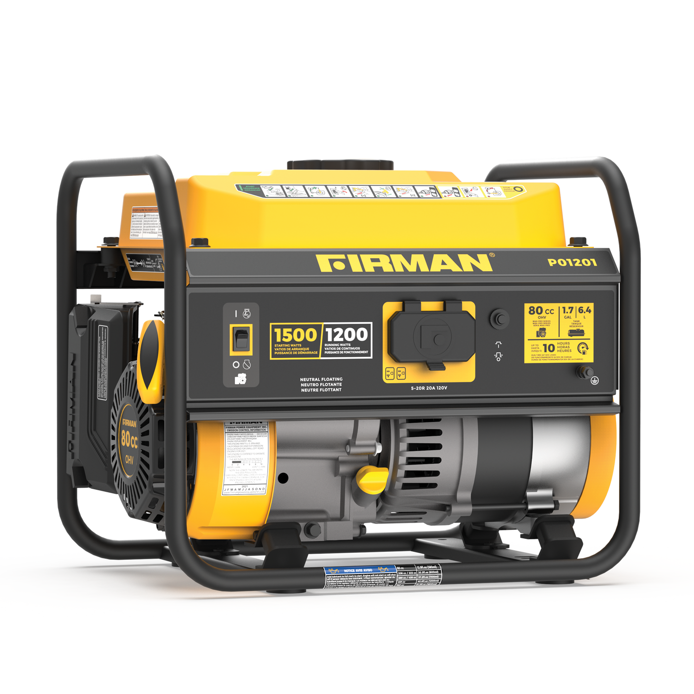 Gas Portable Generator 1500W Recoil Start – FIRMAN Power Equipment