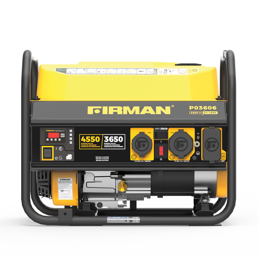 Fireman Power Gas Portable Generator 4550W Recoil Start 120/240V – FIRMAN Power Equipment