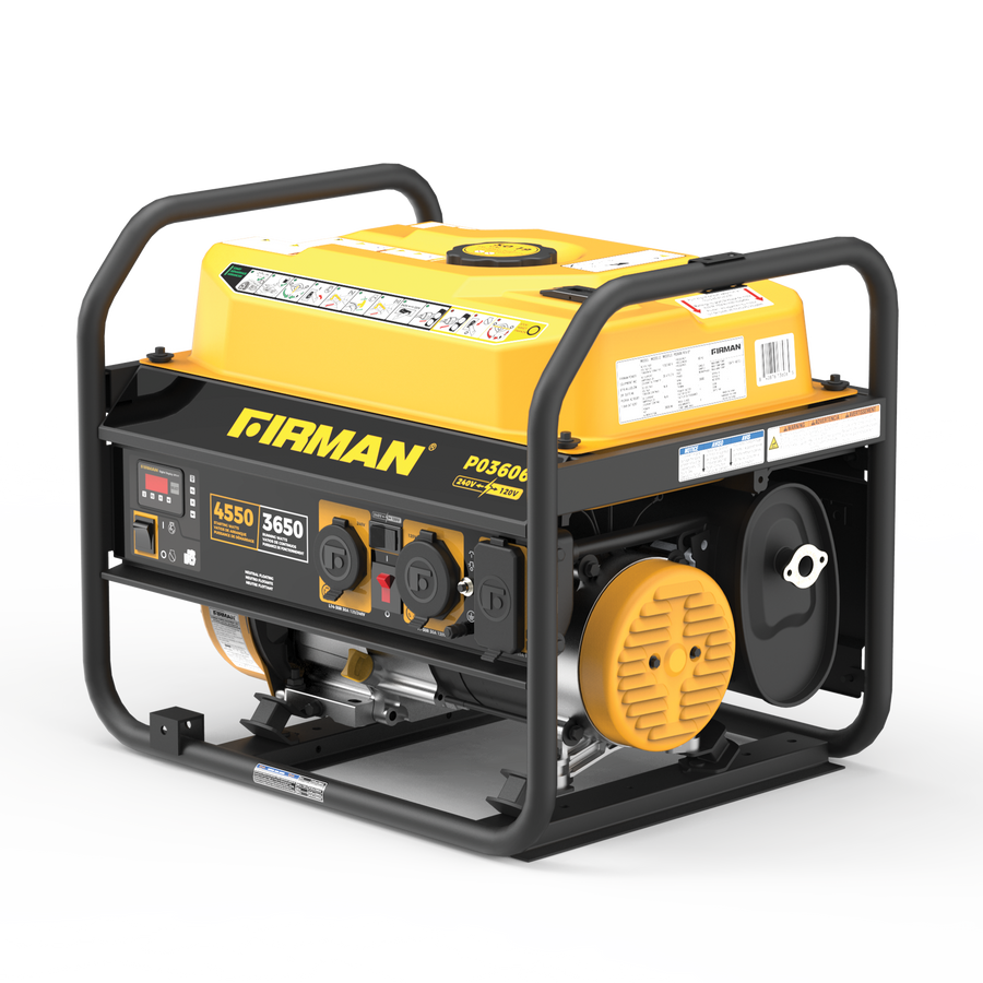 Fireman Power Gas Portable Generator 4550W Recoil Start 120/240V – FIRMAN Power Equipment
