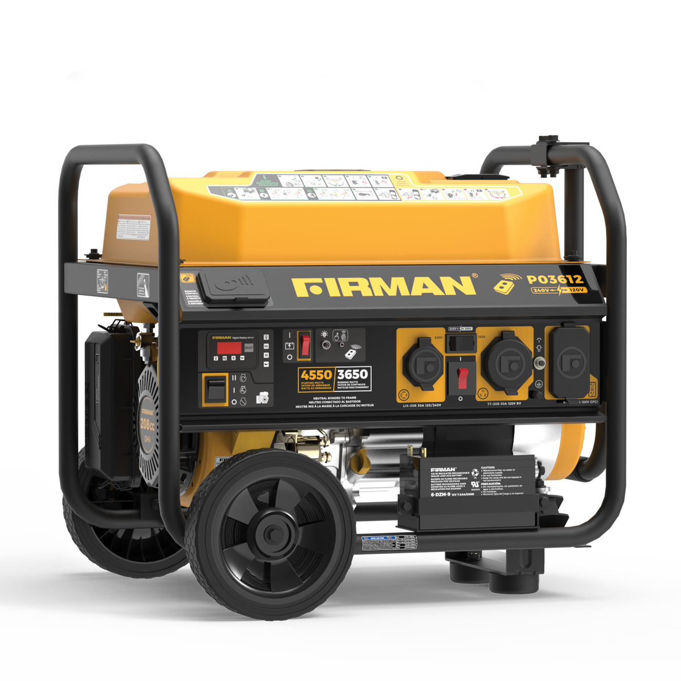 Gas Portable Generator 4550W Start 120/240V FIRMAN Equipment