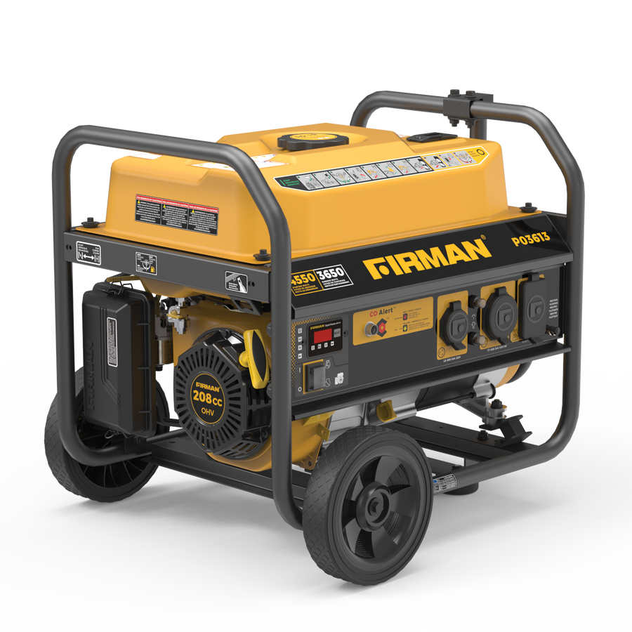 Gas Portable Generator 4550W Recoil Start 120V with CO Alert