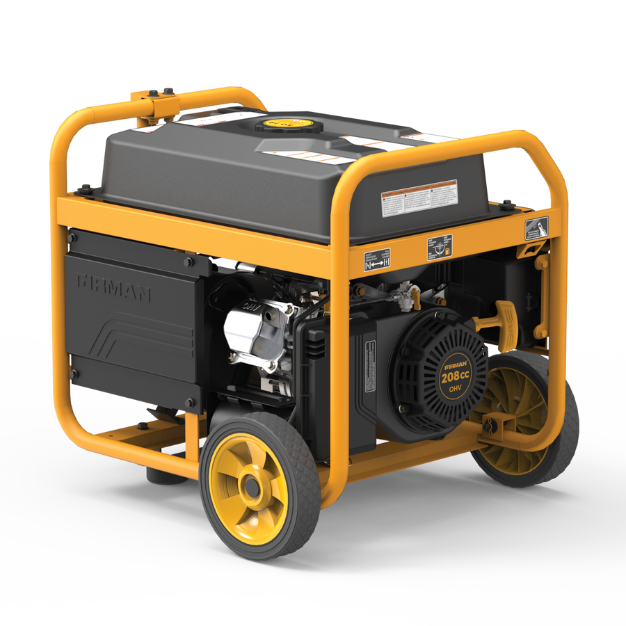 Generador portátil de gas de arranque remoto 4550/3650 vatios 30A 120/240V con certificación CARB y cETL con kit de ruedas