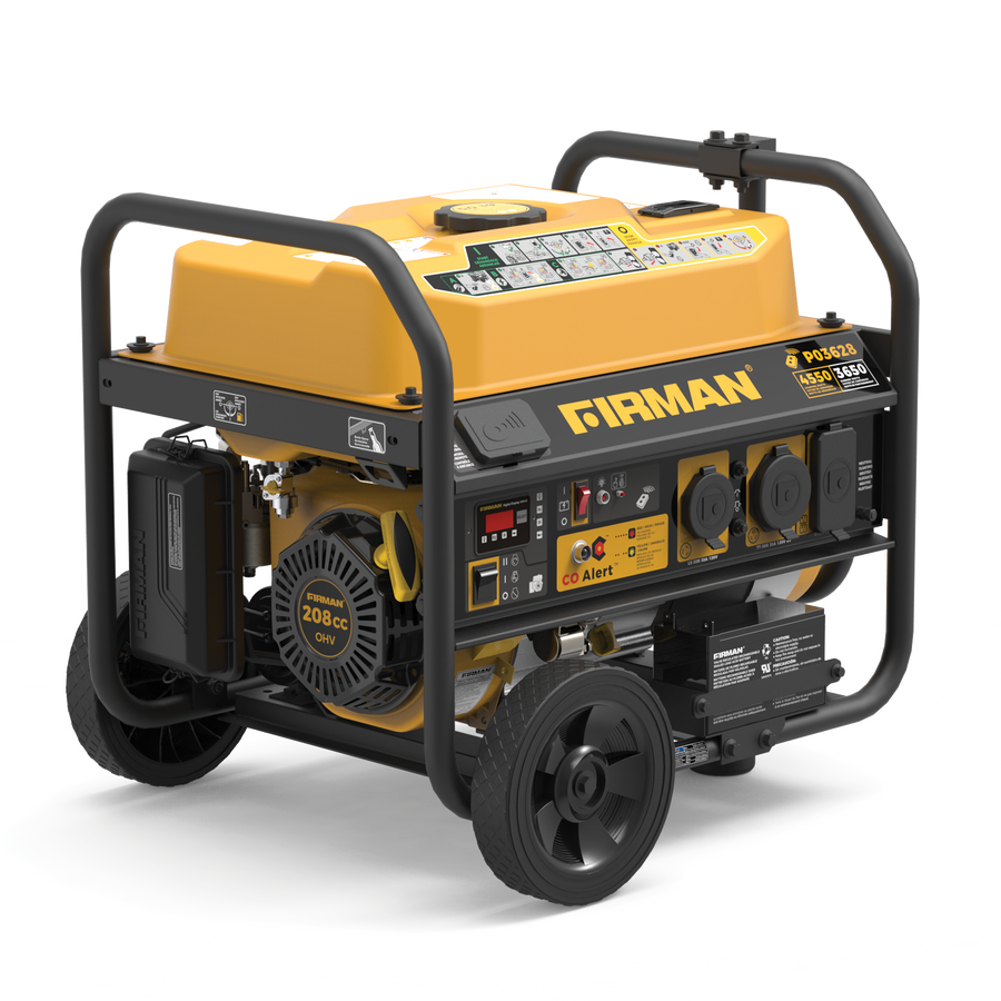 Gas Portable Generator 4550W Remote Start With CO Alert FIRMAN Power Gas portable generator 4550w remote start with co alert firman power