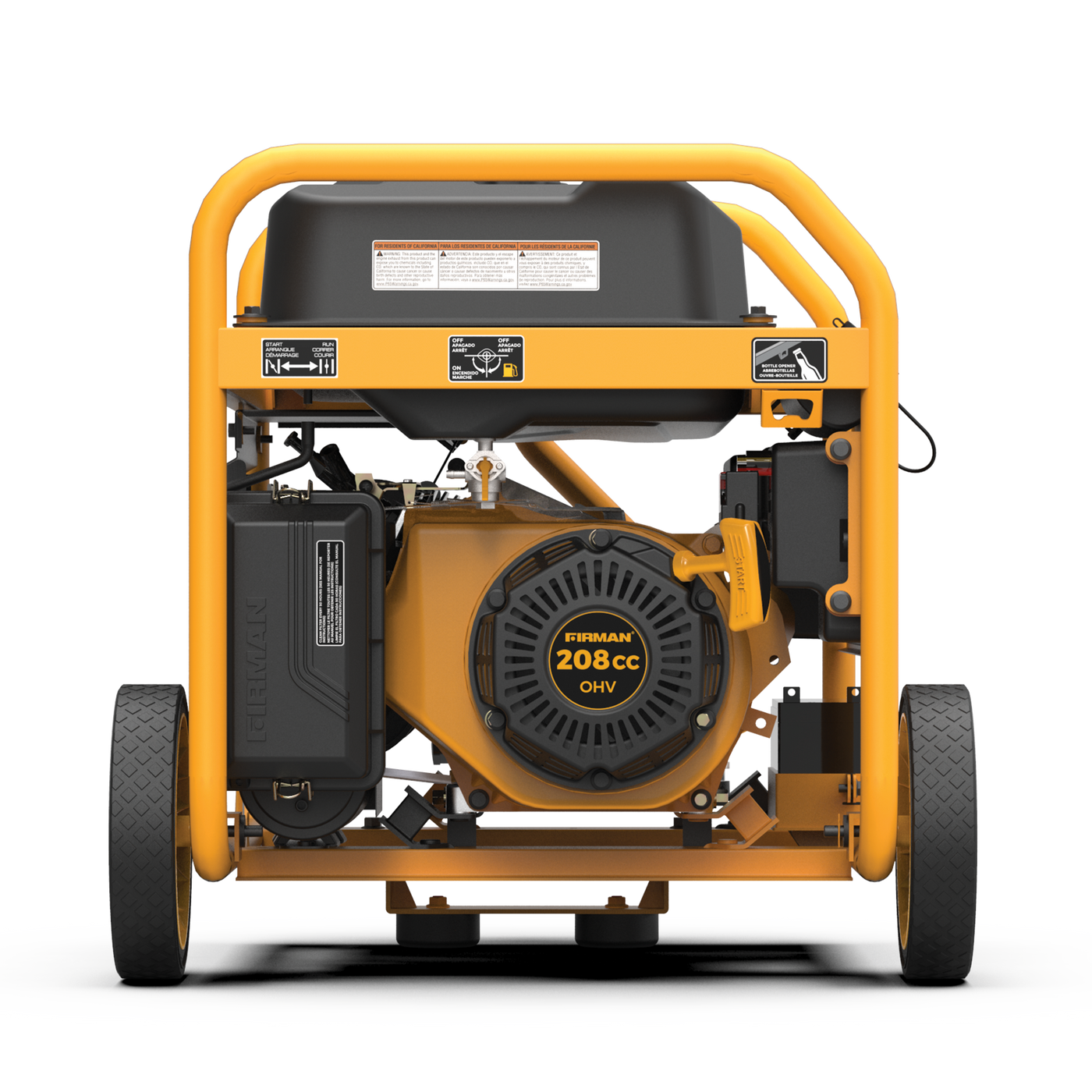 Fireman Power Gas Portable Generator 4550W Remote Start 120/240V with CO alert ...