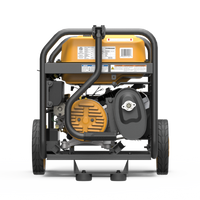 Portable FIRMAN Power Equipment gas-powered generator on wheels, featuring a sturdy frame and visible engine components, ideal for backup power.
