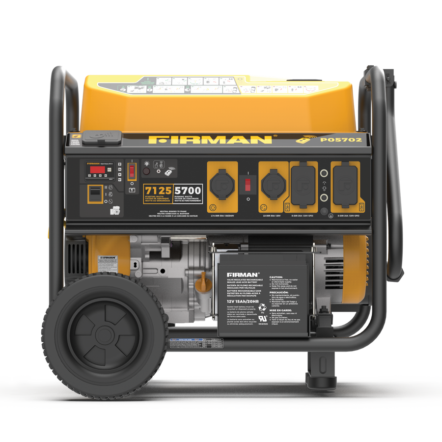 Generador portátil de gas de arranque remoto 7125/5700 vatios 30A 120/240V