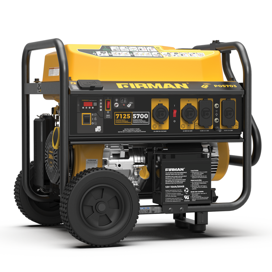 Gas Portable Generator 7125W Remote Start 120/240V