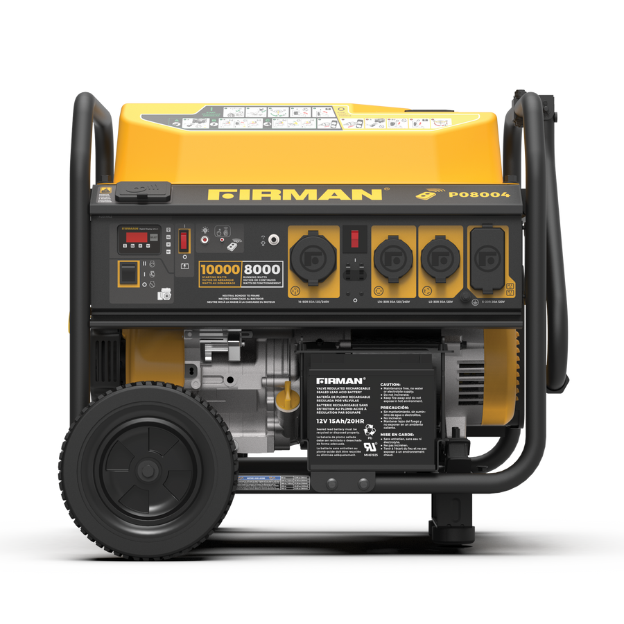 Generador portátil de gas de arranque remoto de 10000/8000W 50A 120/240V con certificación cETL y kit de ruedas