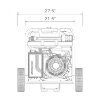 Generador portátil de gas de 10000/8000 vatios 50A 120/240V con certificación CARB y cETL con kit de ruedas/ con cable de alimentación