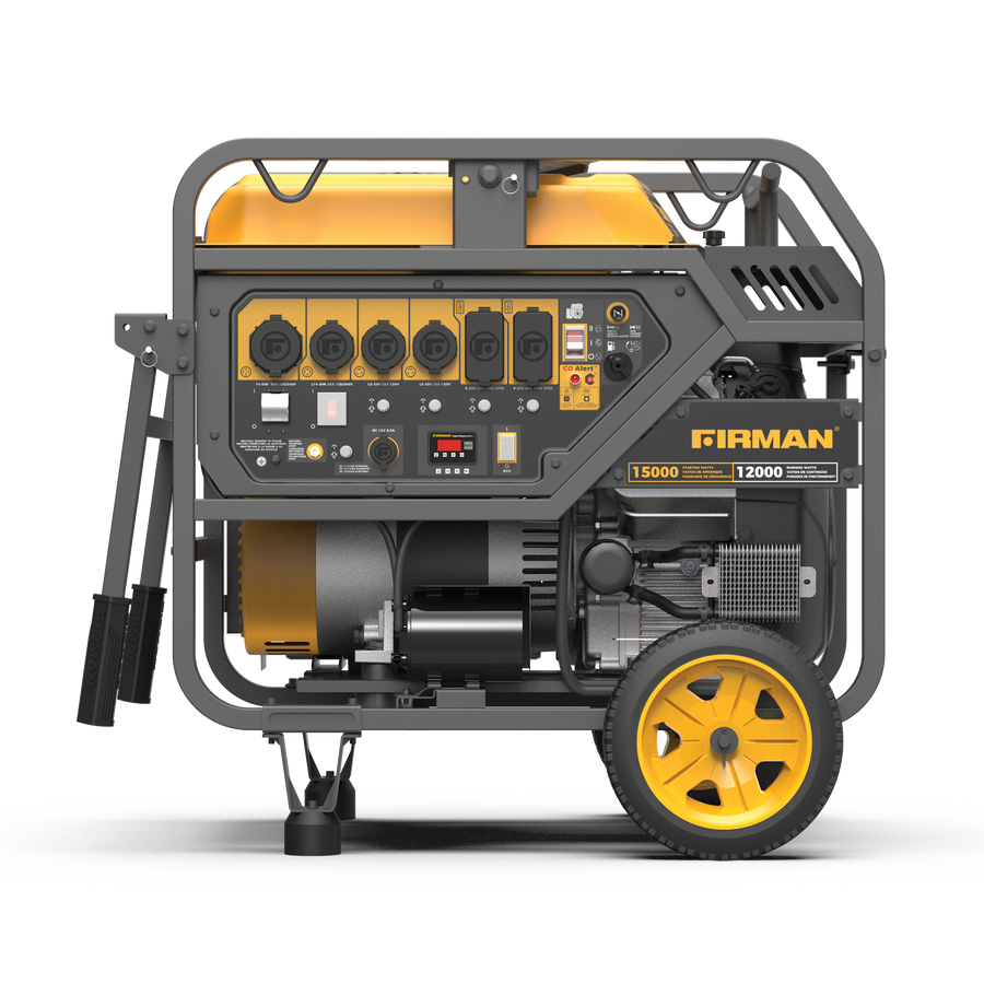 Furman Generators Gas Portable Generator 15000W Electric Start 120/240V with CO Alert ...