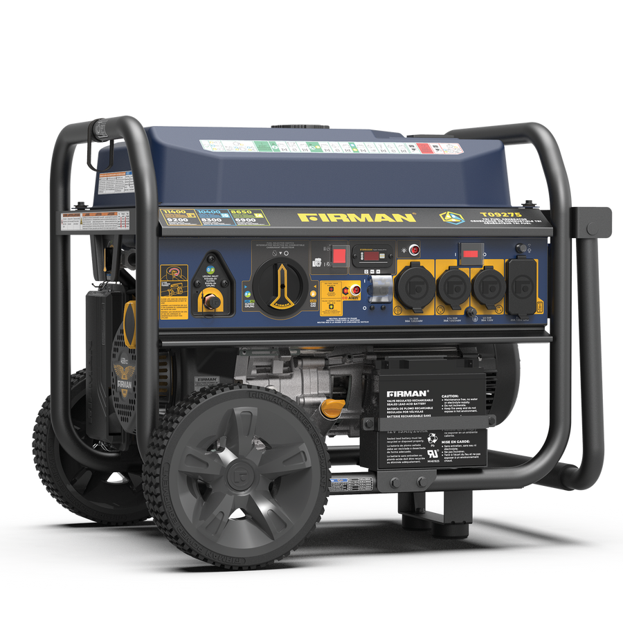 Tri Fuel Portable Generator 11400W Electric Start 120V/240V with CO Alert