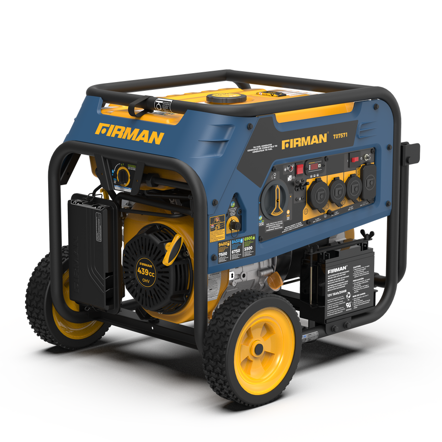Tri Fuel 7500W Portable Generator Electric Start 120/240V – FIRMAN ...