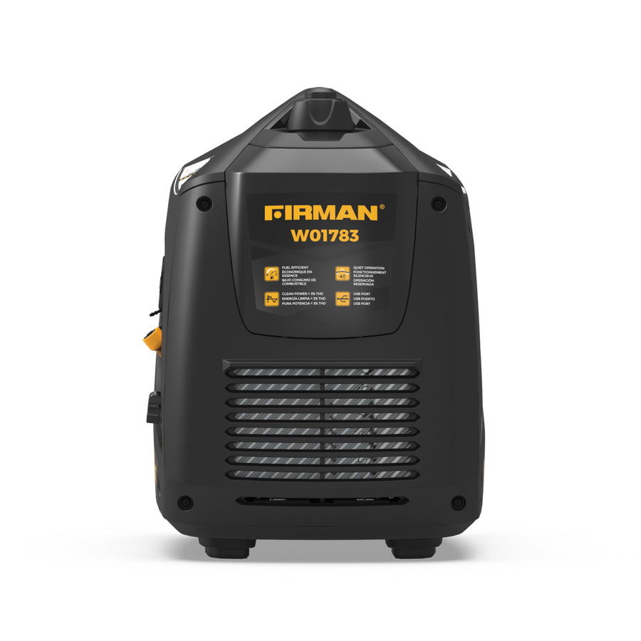 Front view of a FIRMAN Power Equipment Inverter Portable Generator 2100W Recoil Start on a white background.