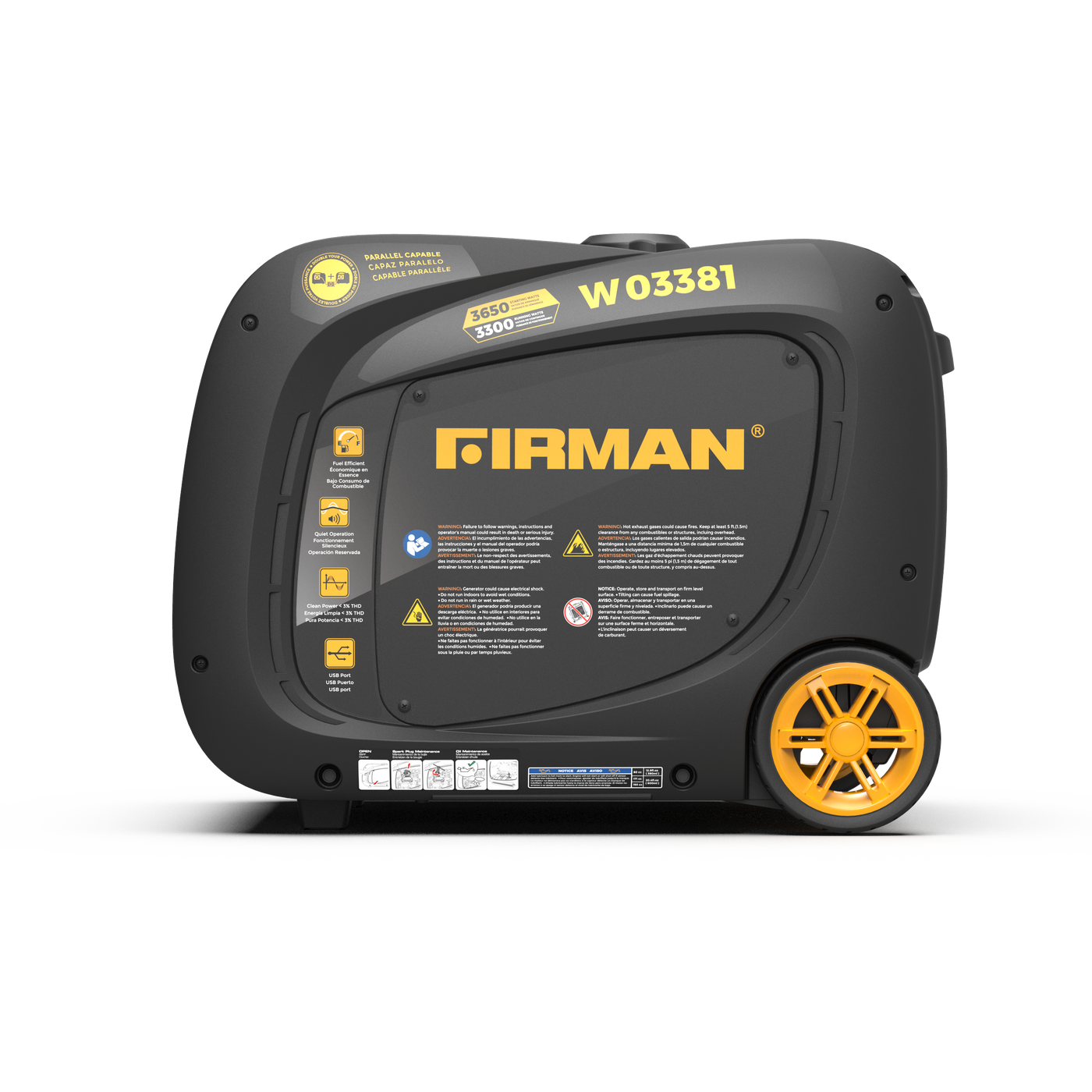 Gas Inverter Portable Generator 3650W Recoil Start – FIRMAN Power