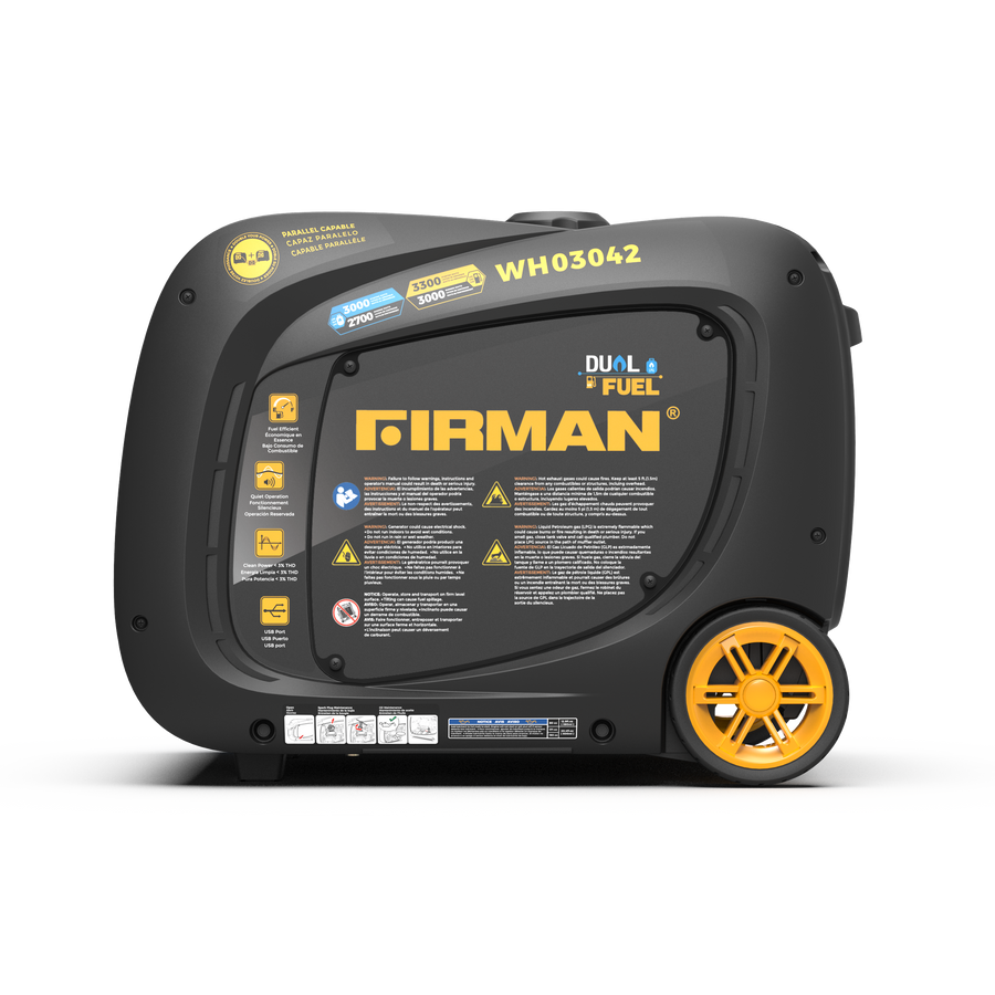 Dual Fuel Inverter Portable Generator 3300W Electric Start – FIRMAN ...